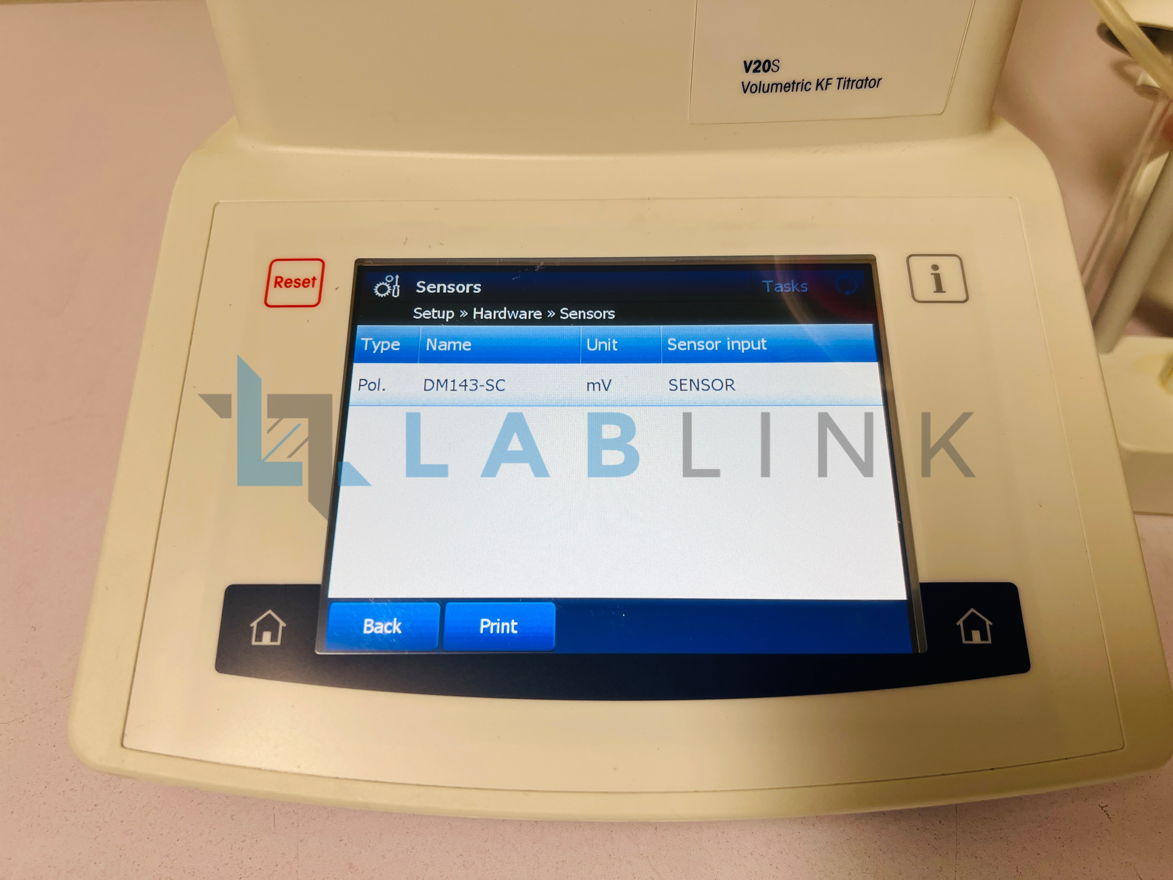 Used Mettler Toledo V20S Volumetric Karl Fischer (KF) Titrator