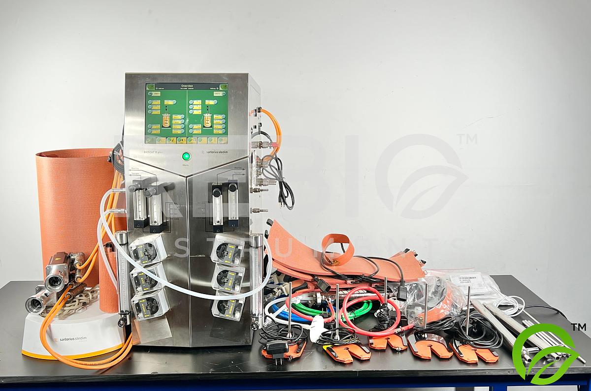 Used Sartorius Biostat B-Plus 8843415 Benchtop Bioreactor with Accessories