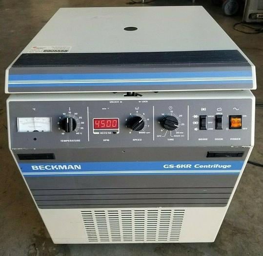 Used Beckman GS-6KR Refrigerated Kneewell Centrifuge 120v, W/ Rotor
