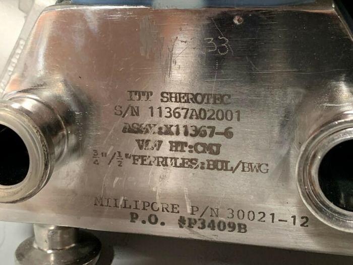 Used 3 ITT Pure-Flo Sherotec Stainless Steel Valves w/ Position Monitor 3/4" Sanitary