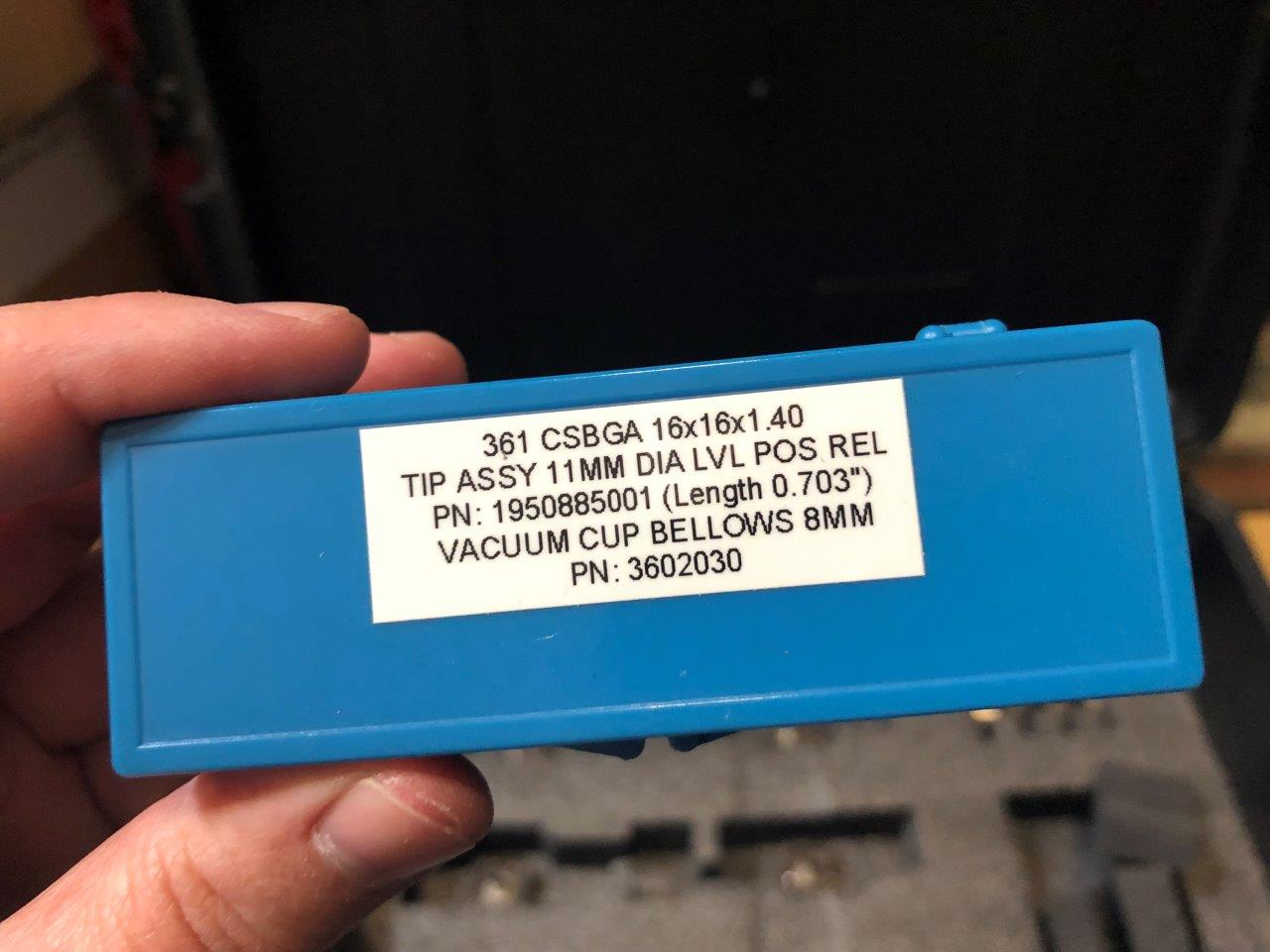 Used Delta Edge DE8000 S-FPB 361 CSBGA 16x16x1.40 Test Handler Kit