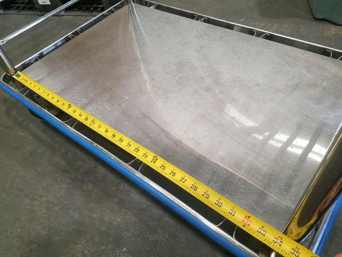 Used Pedigo Stainless Steel Rolling Cart Rack clean room 34" x 22" Heavy Duty Pharma