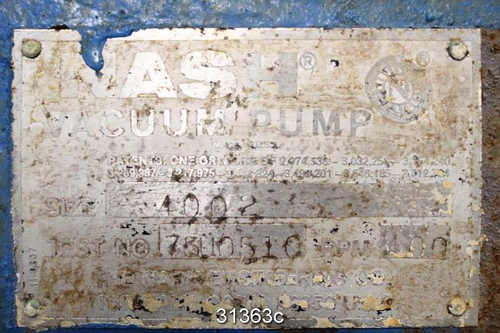 Used Nash CL4002 Vacuum Pump #31363