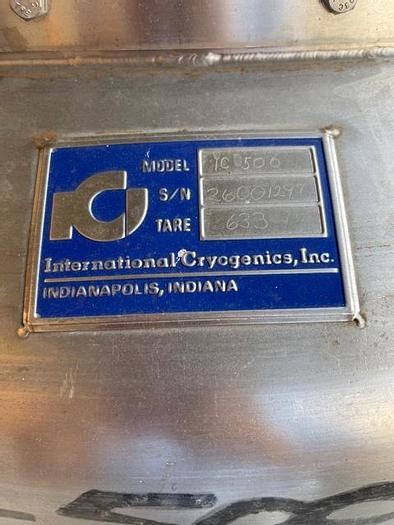 Used DEWAR STORAGE ON WHEELS TANK  International cryogenics Helium 