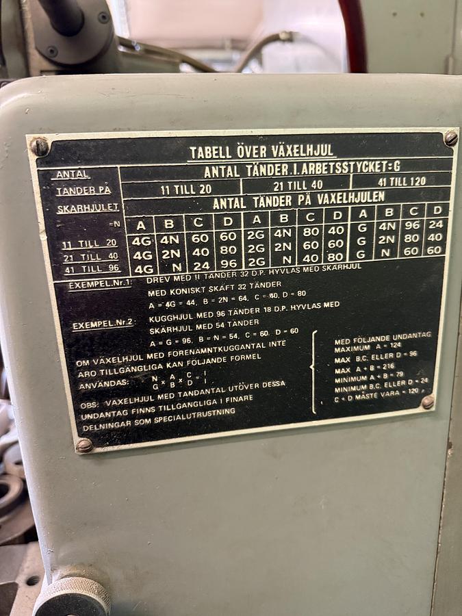 Used BRUGT TANDHJULSSTIKKE MASKINE MANUF FELLWOS MODEL 7125 A