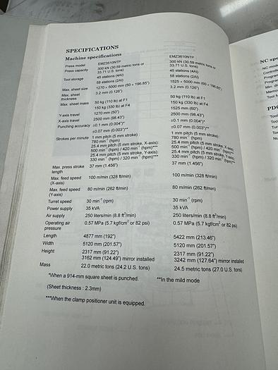 Used BRUGT CNC-REVOLVERSTANSER FABR. AMADA, MODEL EMZ 3610 NT