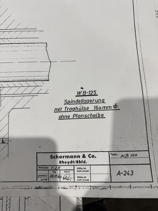 Used BRUGT HORISONTALT GULV-BOREVÆRK FABR. SCHARMANN, MODEL WB 125