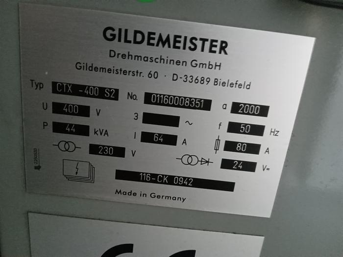 Used BRUGT CNC DREJEBÆNK FABR. GILDEMEISTER CTX 400 S2