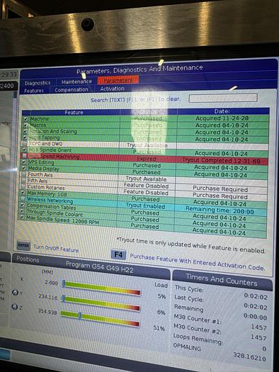 Used BRUGT VERTIKALT BEARBEJDNINGSCENTER FABR. HAAS, MODEL VF-4SS