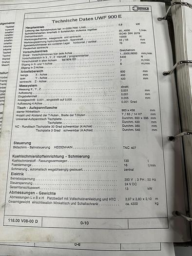 Used BRUG CNC-VÆRKTØJSFRÆSER HERMLE, MODEL UWF 900 E - HTC 32