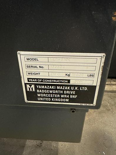 Used BRUGT CNC VERTIKALT BEARBEJDNINGSCENTER FABR. MAZAK, MODEL VCN 510 C