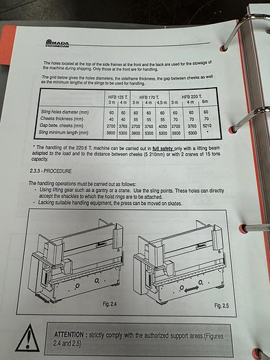 Used BRUGT CNC-KANTPRESSE FABR. AMADA, MODEL HFBO 125/30