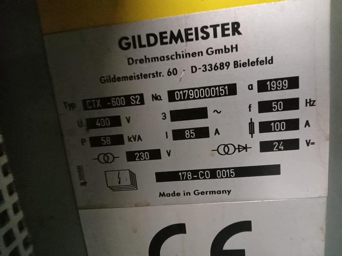 Used BRUGT CNC-DREJEBÆNK FABR. GILDEMEISTER, MODEL CTX 600 S2