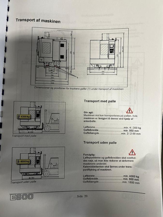 Used BRUGT VERTIKALT BEARBEJDNINGS CENTER, FABRIKAT EMCO, MODEL E 600 - ÅRGANG 2008