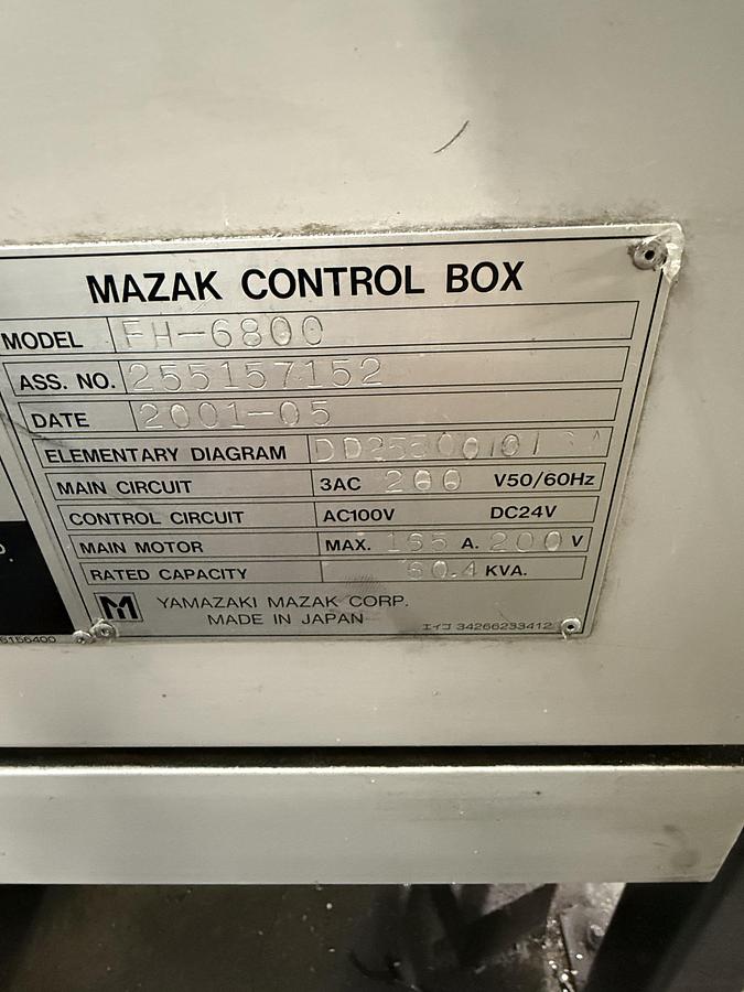 Used BRUGT HORISONTALT BEARBEJDNINGSCENTER FABR. MAZAK, MODEL FH 6800