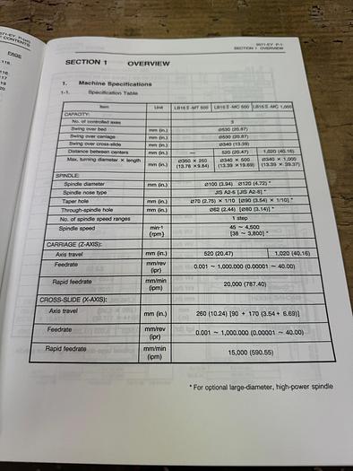Used BRUGT CNC DREJEBÆNK FABR. OKUMA, MODEL LB 15 II-M