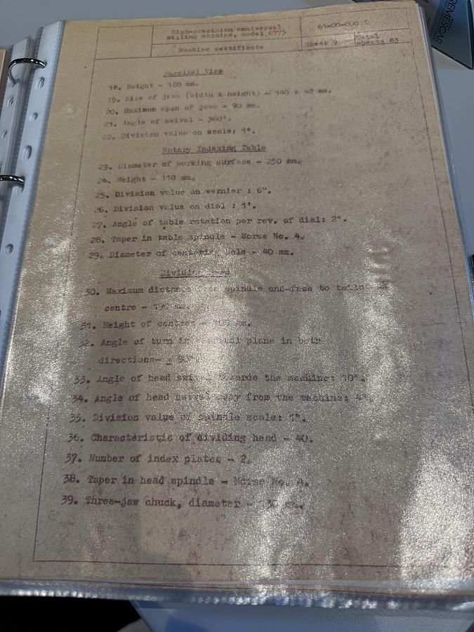 Used BRUGT VÆRKTØJSFRÆSER FABR. STANKO, MODEL 6T75