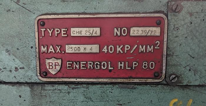Used BRUGT MASKINSAKS FABR. HOAN, MODEL CHE 25/4