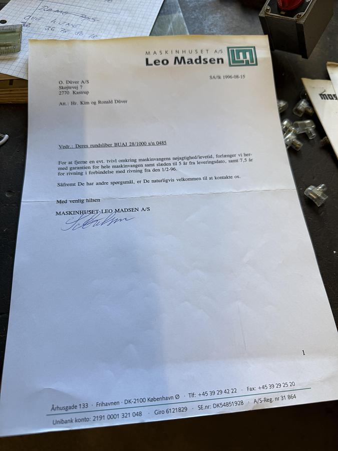 Used BRUGT RUNDSLIBER FABR. TOS, MODEL BUAJ 28x1000