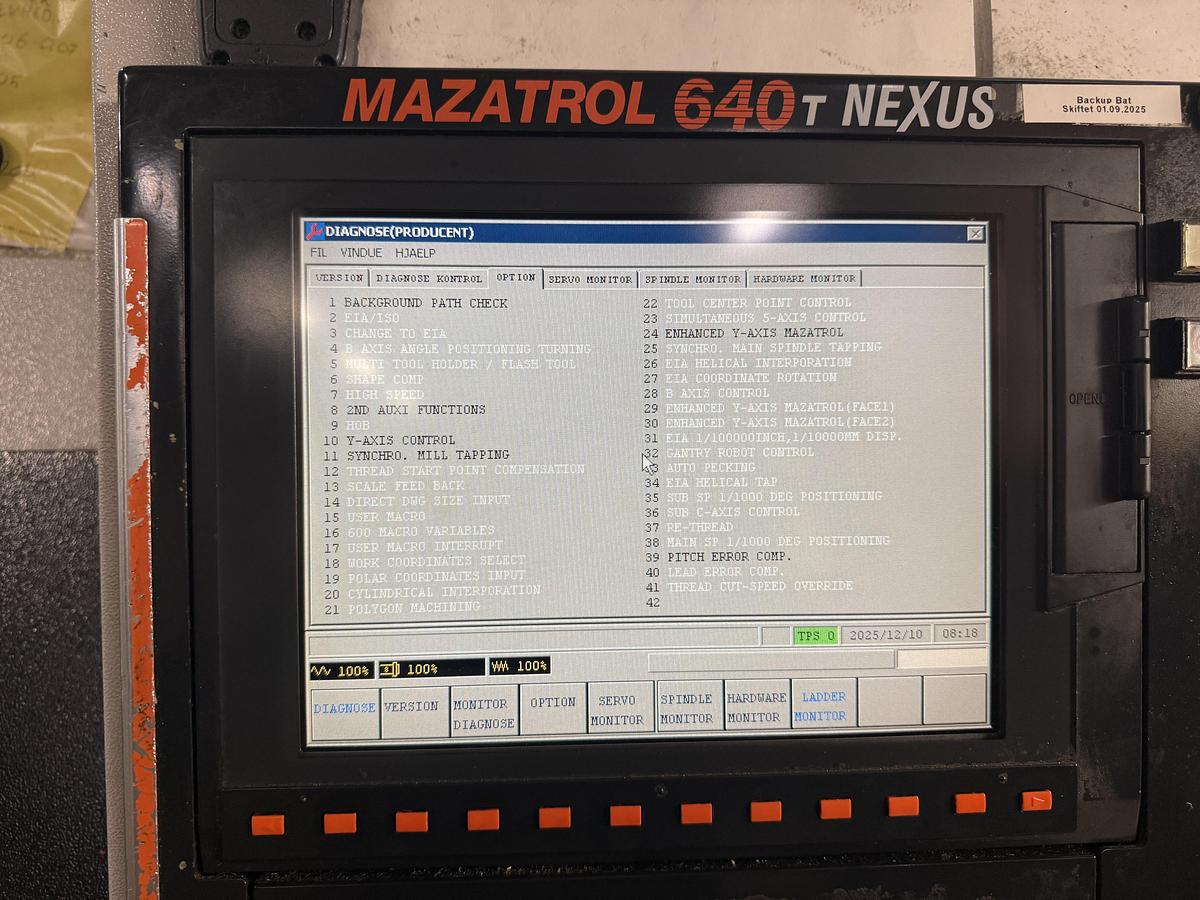 Used BRUGT CNC DREJEBÆNK, FABR. MAZAK, MODEL QTN 350 MY