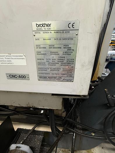 Used BRUGT CNC-VERTIKALT BEARBEJDNINGSCENTER FABR. BROTHER, MODEL TC-S2B-0
