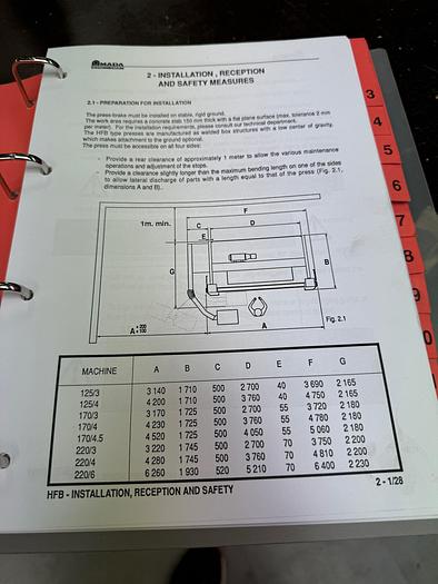 Used BRUGT CNC-KANTPRESSE FABR. AMADA, MODEL HFBO 125/30