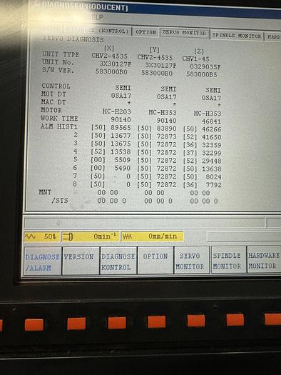 Used BRUGT VERTIKALT BEARBEJDNINGSCENTER FABR. MAZAK, MODEL VCN 510 C