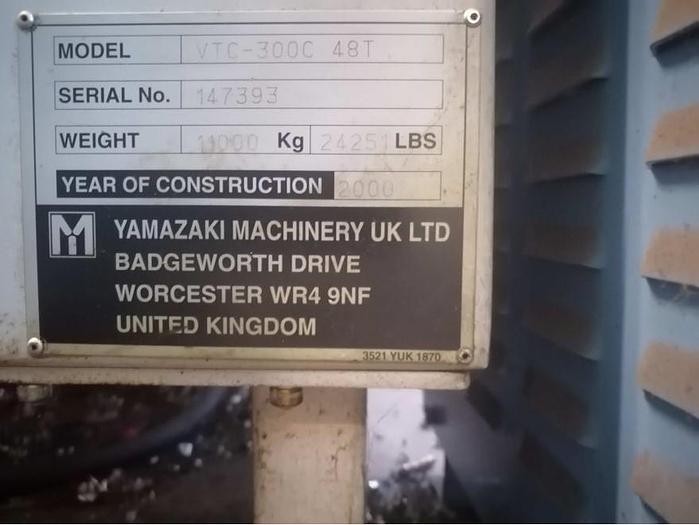 Used BRUGT VERTIKALT BEARBEJDNINGSCENTER MAZAK, MODEL VTC 300 C