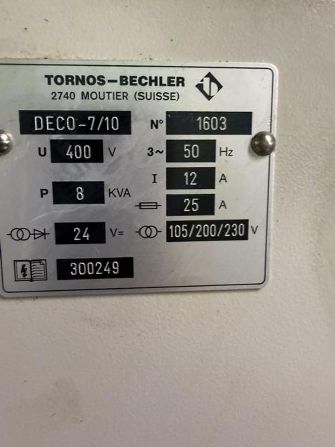 Used BRUGT CNC-DREJEBÆNK FABR. TORNOS-BECHLER, MODEL DECO 2000 7/10