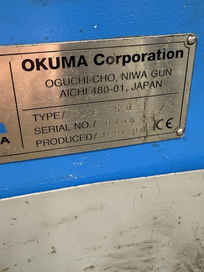 Used BRUGT CNC-DREJEBÆNK FABR. OKUMA, MODEL LB 35-II