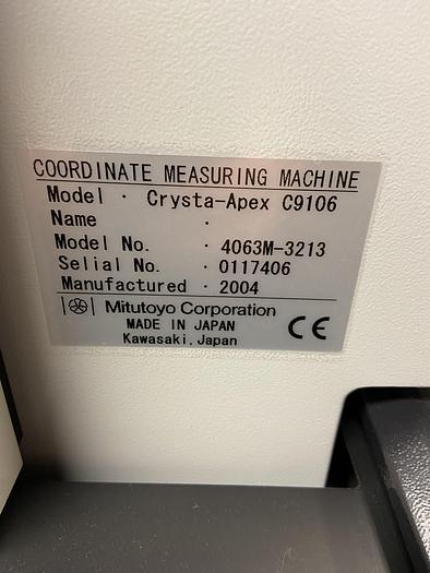 Used BRUGT KOORDINAT MÅLEMASKINE FABR. MITUTOYO, MODEL CRYSTA-APEX C9106
