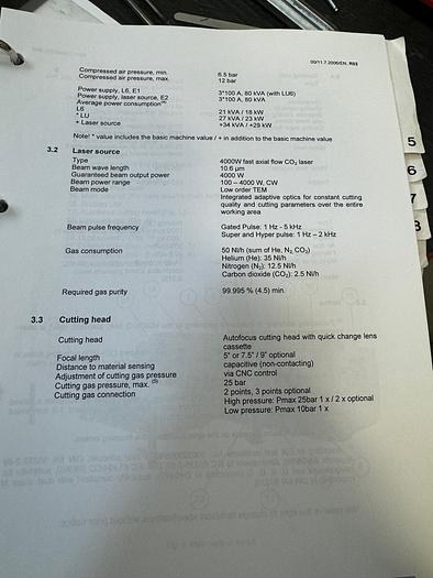 Used BRUGT CNC-LASERSKÆRER FABR. PRIMA POWER, MODEL L6 232