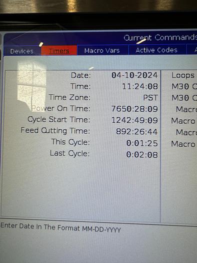 Used BRUGT VERTIKALT BEARBEJDNINGSCENTER FABR. HAAS, MODEL VF-4SS