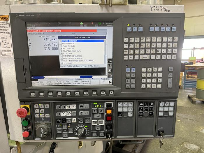 Used BRUGT CNC-DREJEBÆNK FABR. OKUMA, MODEL LB 300 MY