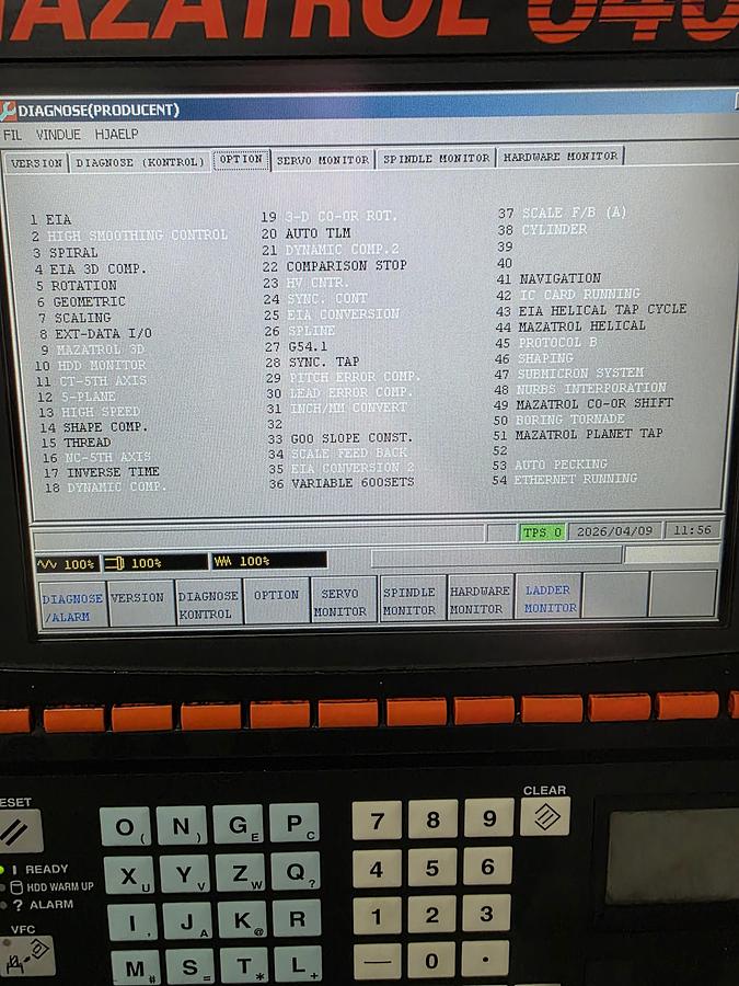 Used BRUGT VERTIKALT BEARBEJDNINGSCENTER FABR. MAZAK, MODEL VTC 300 C-II