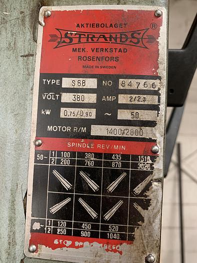 Used BRUGT SØJLEBOREMASKINE FABR. STRANDS, MODEL S68