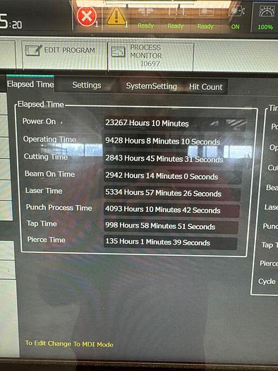 Used BRUGT CNC-FIBER LASER & REVOLVERSTANSER FABR. AMADA, MODEL LC 2515 C1AJ