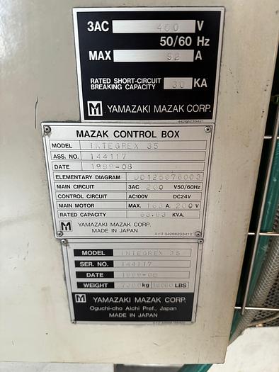 Used BRUGT CNC-DREJE & FRÆSECENTER FABR. MAZAK, MODEL INTEGREX 35