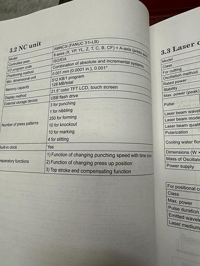 Used BRUGT CNC-FIBER LASER & REVOLVERSTANSER FABR. AMADA, MODEL LC 2515 C1AJ