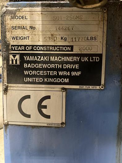 Used BRUGT CNC DREJE & FRÆSE CENTER FABR. MAZAK, MODEL SQT 250 MS