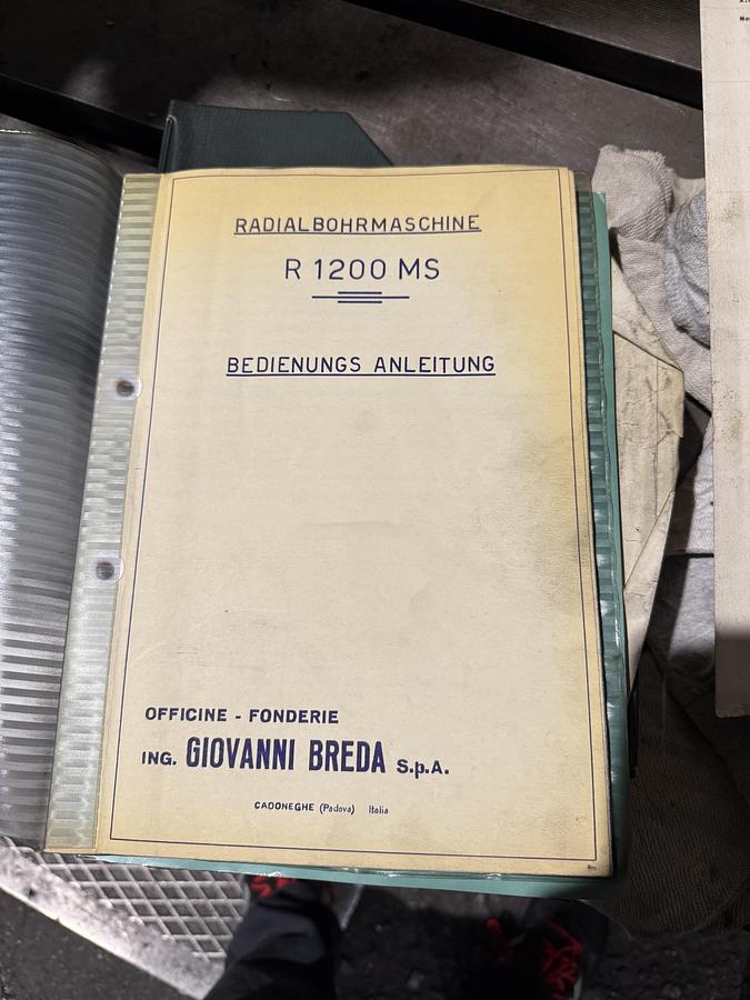 Used BRUGT RADIALBOREMASKINE FABR. BREDA MODEL R 1200 MS