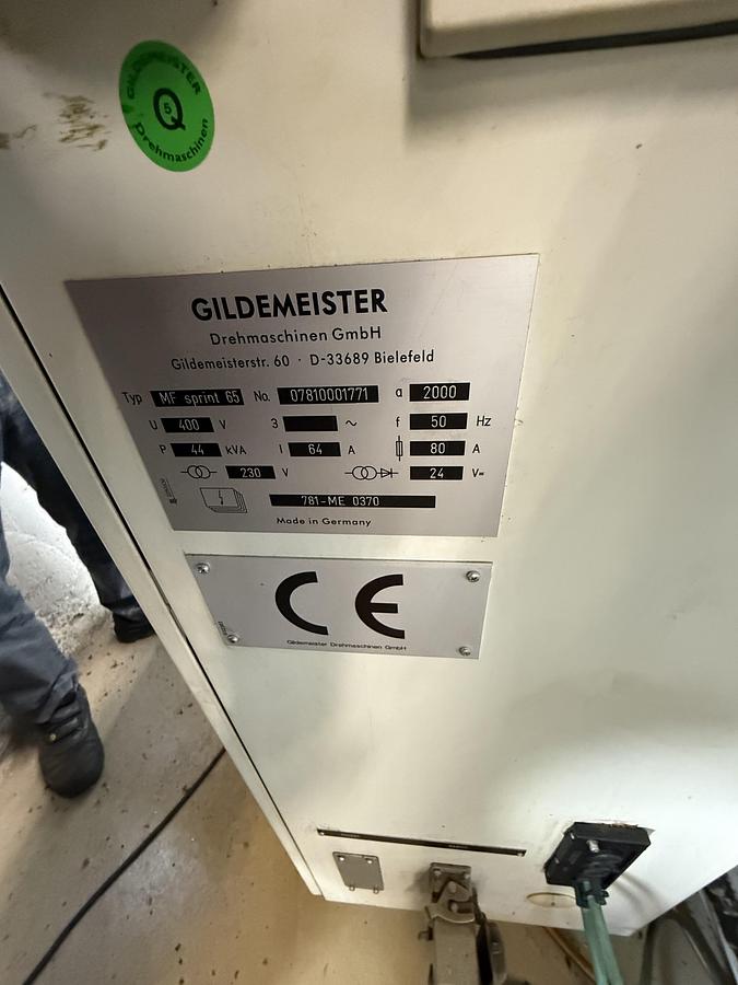 Used BRUGT CNC-DREJEBÆNK FABR. GILDEMEISTER, MODEL MF SPRINT 65