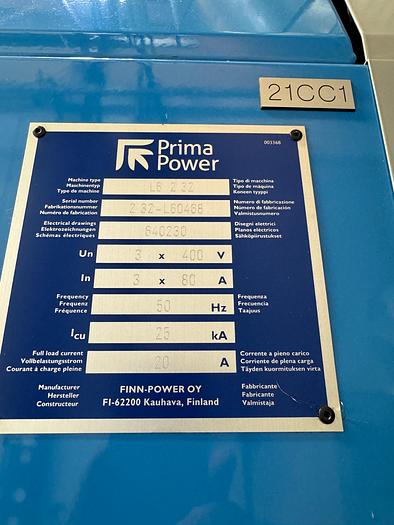 Used BRUGT CNC-LASERSKÆRER FABR. PRIMA POWER, MODEL L6 232