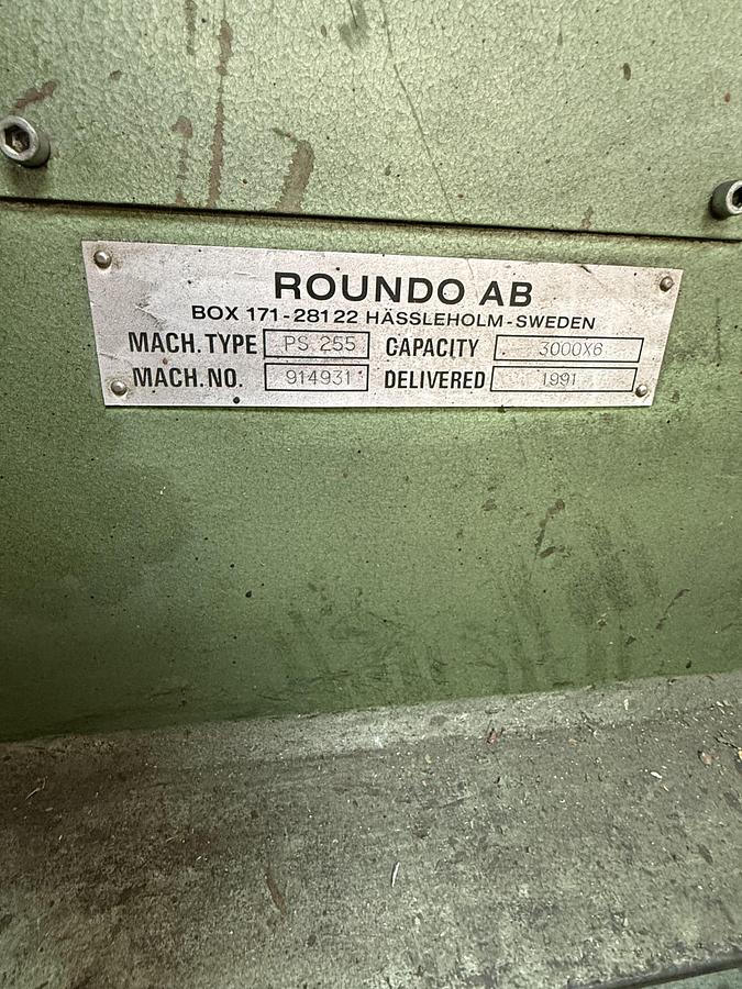 Used BRUGT HYDRAULISK PLADEVALSE FABR. ROUNDO, MODEL PS 255