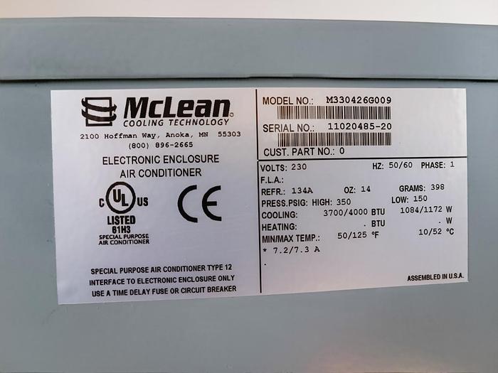 Industrielle Klimaanlage, Schaltschrankkühler, M330426G009, Mclean, neu