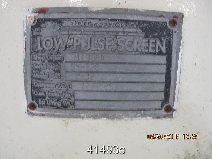 Used Beloit M-32 Low Pulse Horizontal Presure Screen #41493