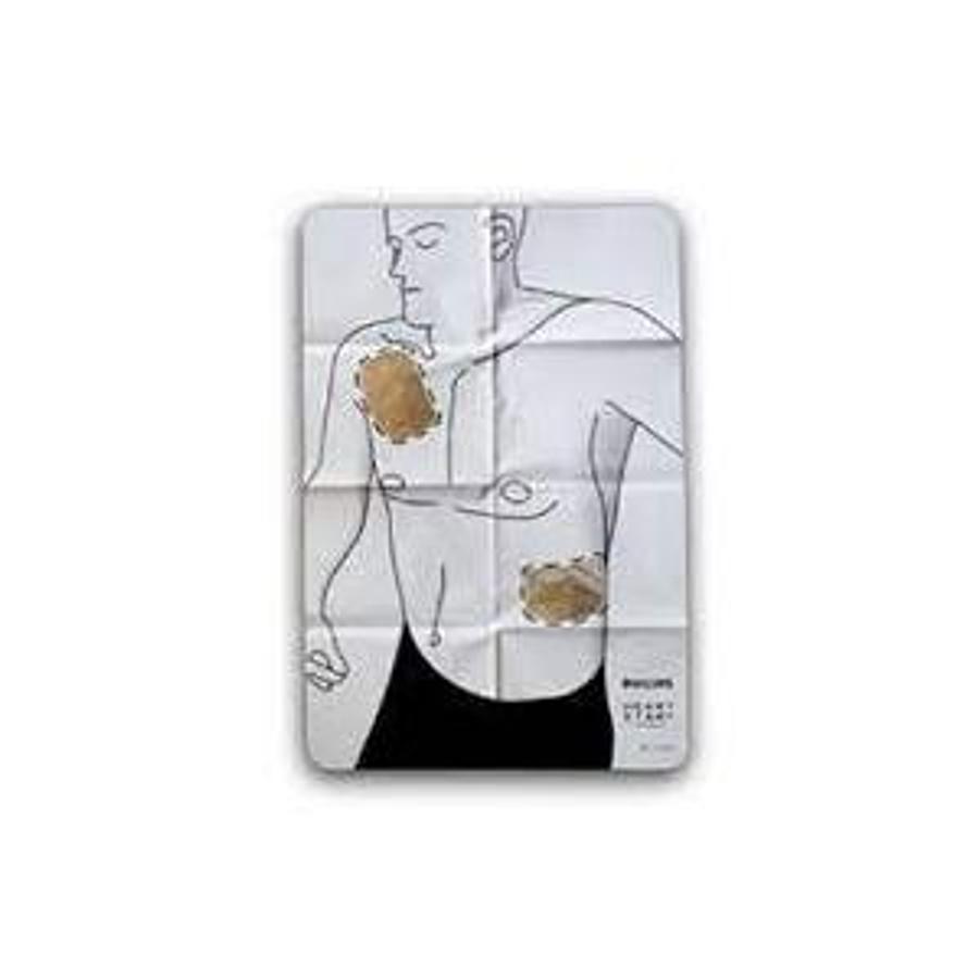 Used Philips Adult Pads Placement Guide