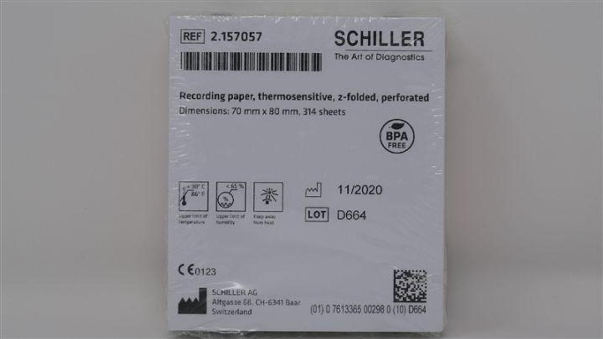 Used Schiller Pack of recording paper for AT-101