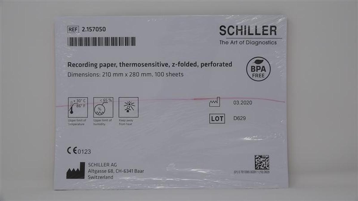 Used Pack of recording paper for AT-102, AT-102 G2, CS-200 Excellence