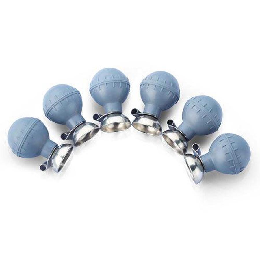 Used Edan Adult Reusable Suction Electrodes (6 PCS/set, 4mm ECG cable)
